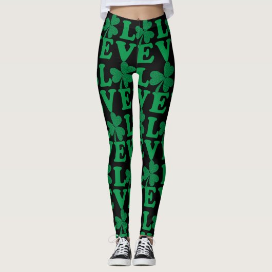 Shamrock Irish Love Leggings (Voorkant)