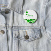 Shamrock Irish NAME TAG Personalized Button (In situ)