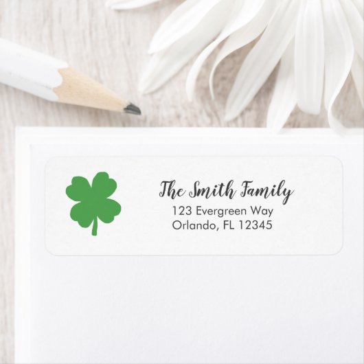 Shamrock Irish Painting Art Address Label (Insitu)