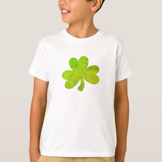 Shamrock Irish Painting Silhouette Kinderen T-shirt (Voorkant)