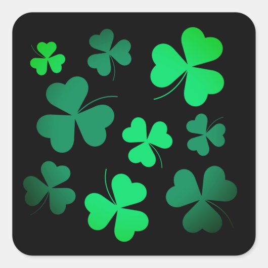 Shamrock Irish Party Ierse bruiloft Ierse verjaard Vierkante Sticker (Voorkant)