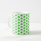 Shamrock Irish Pattern Coffee Mok (Voorkant links)