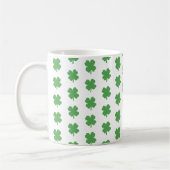 Shamrock Irish Pattern Four Leaf Clover Coffee Mok (Links)