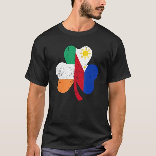 Shamrock irish Philippines flag for filipino St Pa T-shirt (Voorkant)