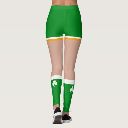 Shamrock Irish St Patricks Day Novelty Fun Leggings (Achterkant)
