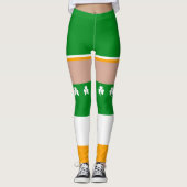 Shamrock Irish St Patricks Day Novelty Fun Leggings (Voorkant)
