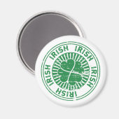 Shamrock Irish Stamp Magneet (Voorkant / Achterkant)