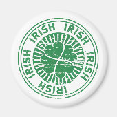 Shamrock Irish Stamp Magneet (Voorkant)
