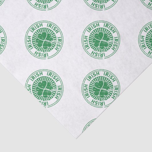 Shamrock Irish Stamp Tissuepapier (Detail)