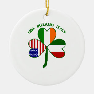 Shamrock Italië USA Irish Keramisch Ornament
