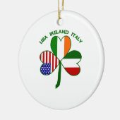 Shamrock Italië USA Irish Keramisch Ornament (Links)