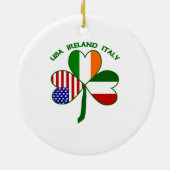 Shamrock Italië USA Irish Keramisch Ornament (Achterkant)