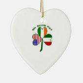 Shamrock Italië USA Irish Keramisch Ornament (Rechts)