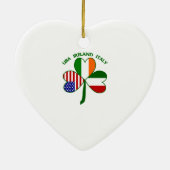 Shamrock Italië USA Irish Keramisch Ornament (Achterkant)