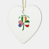Shamrock Italië USA Irish Keramisch Ornament (Links)