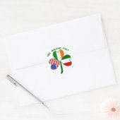 Shamrock Italië USA Irish Ronde Sticker (Envelop)