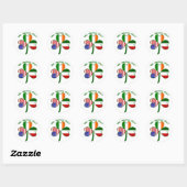 Shamrock Italië VS Iers Ronde Sticker (Vel)