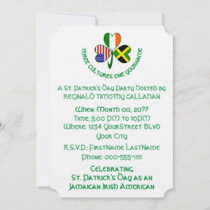 Shamrock Jamaica Ierland VS Personaliseer tekst Kaart