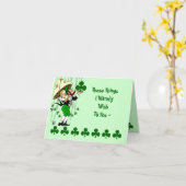 Shamrock Kaart Irish Blessing St. Patrick's Day (Gele Bloem)