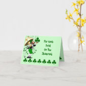 Shamrock Kaart Irish Blessing St. Patrick's Day (Gele Bloem)