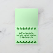 Shamrock Kaart Irish Blessing St. Patrick's Day (Binnen)