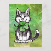 Shamrock Kat Briefkaart (Voorkant)