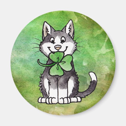 Shamrock Kat Magneet (Voorkant)