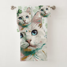 Shamrock kat met blauwe ogen