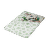 Shamrock kat met blauwe ogen badmat (Gekanteld)