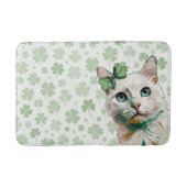 Shamrock kat met blauwe ogen badmat (Voorkant)