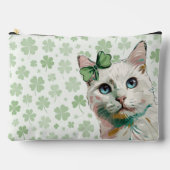 Shamrock kat met blauwe ogen etui (Voorkant)