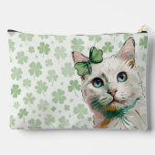 Shamrock kat met blauwe ogen etui (Achterkant)