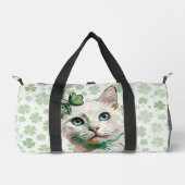 Shamrock kat met blauwe ogen plunjezak (Voorkant)