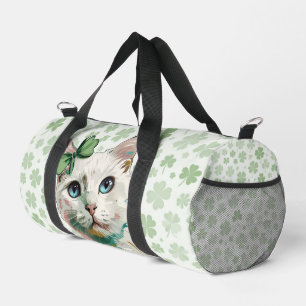 Shamrock kat met blauwe ogen plunjezak