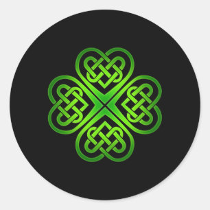 Shamrock Keltische knoop Ierse St Patricks Dag Kel Ronde Sticker