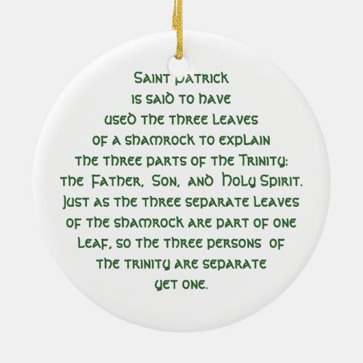 Shamrock Keramisch Ornament (Achterkant)