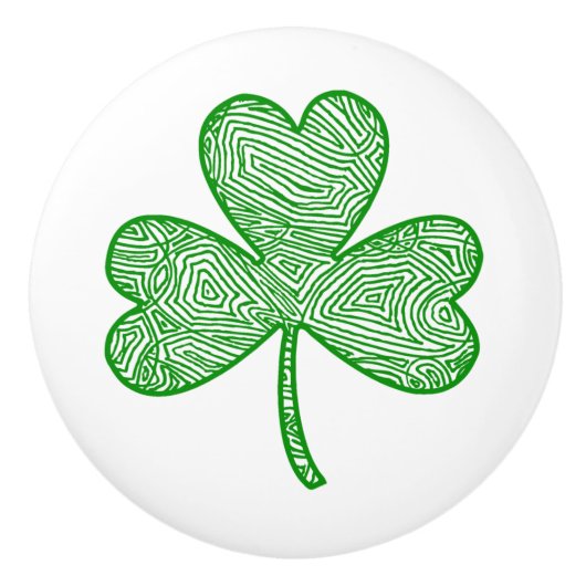 Shamrock Keramische Knop (Voorkant)