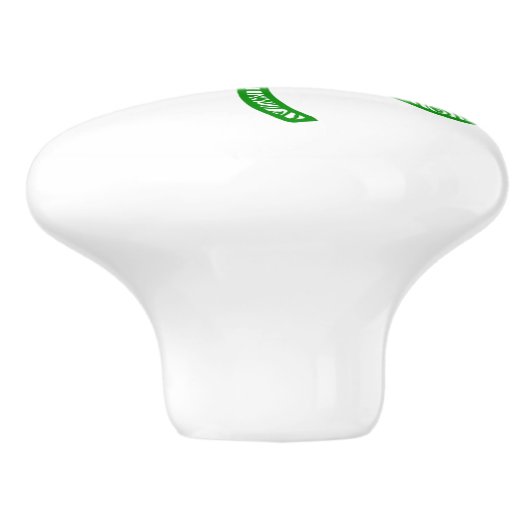 Shamrock Keramische Knop (Zijkant)