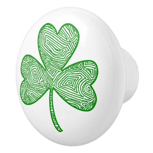 Shamrock Keramische Knop (Rechts)