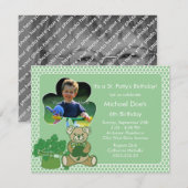 Shamrock Kind St. Patrick's Day Bash Kaart (Voorkant / Achterkant)