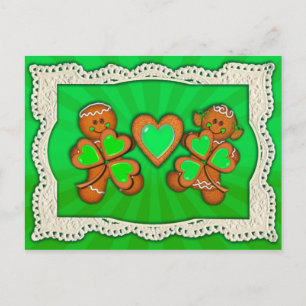 SHAMROCK KINDER, HEART & LIGHT RAYS by SHARON SHAR Briefkaart