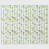 Shamrock klaver bloemen minimalistisch patroon cadeaupapier (Vlak)