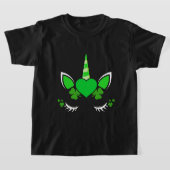 Shamrock klaver eenhoorn St Patricks dag meisje Ki T-shirt (Laagn)