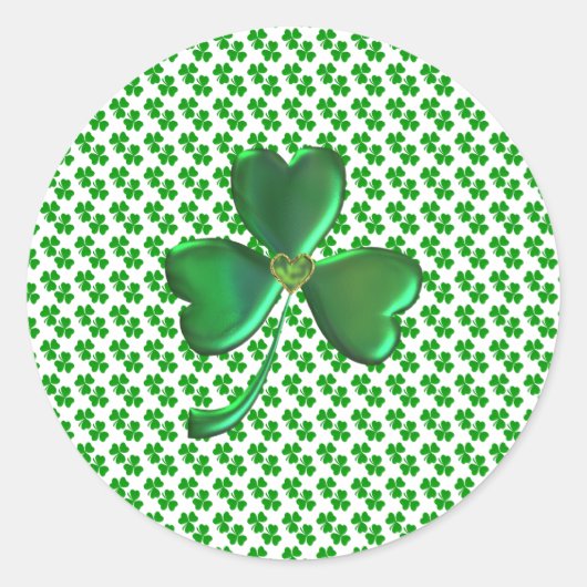 Shamrock klaver Irish Envelope Seal Sticker (Voorkant)