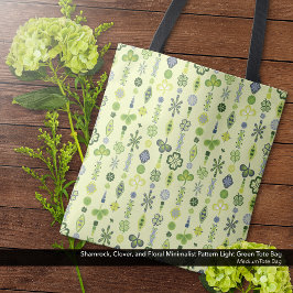 Shamrock Klaver Minimale Modern Patroon Geel Tote Bag