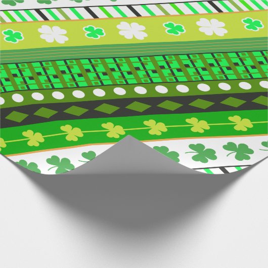 Shamrock, klaver Patrick's day Cadeaupapier (Hoek)