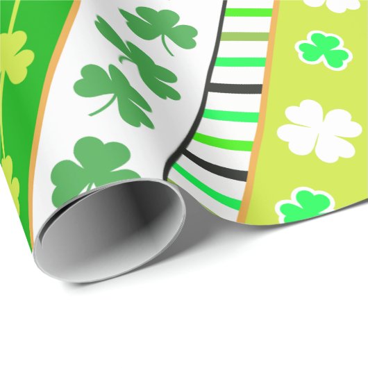 Shamrock, klaver Patrick's day Cadeaupapier (Rol Hoek)