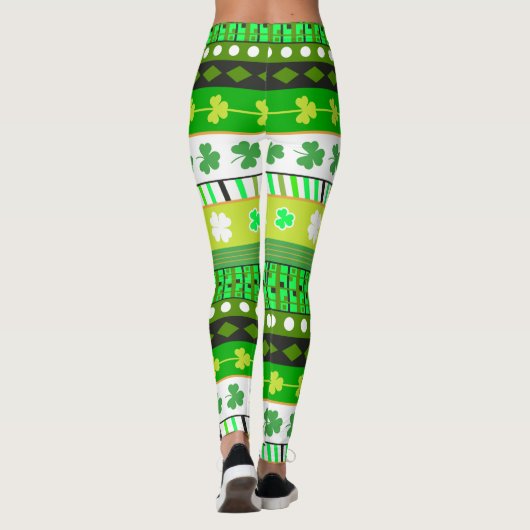 Shamrock, klaver Patrick's day Leggings (Achterkant)