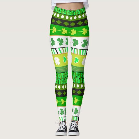 Shamrock, klaver Patrick's day Leggings (Voorkant)