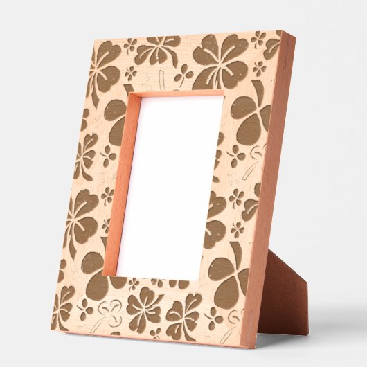 Shamrock klaverpatroon vier bladeren gegraveerde lijstjes (Links)